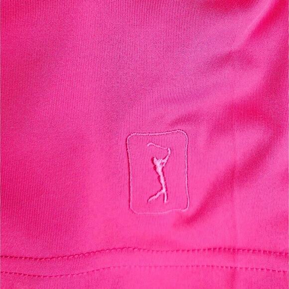 PGA Tour Pro Series Polo Shirt Mens Large Golf Pink Athletic Fit Summer Colorful - Picture 9 of 9